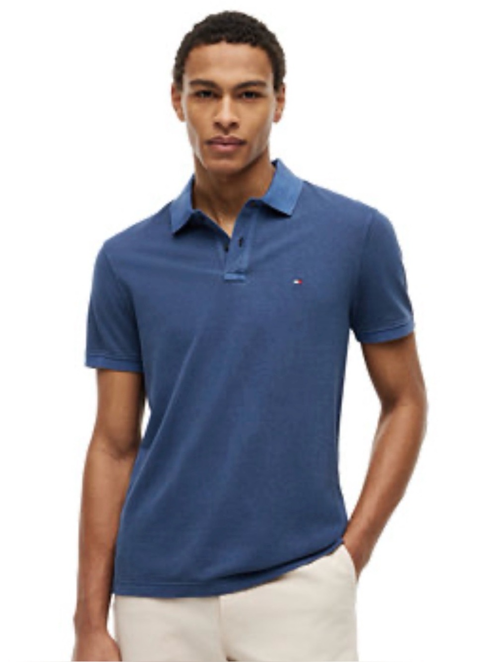🐠 Tommy Hilfiger Men’s Blue Short-Sleeve Polo